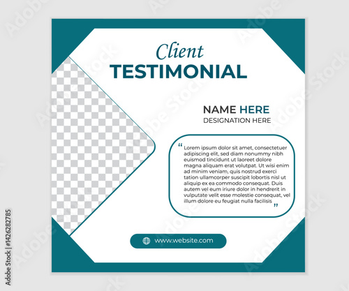 Client testimonial or client feedback design for social web 