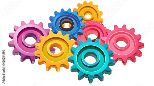 Professional composure of tremulant elements using gear markers in image var 2 photo