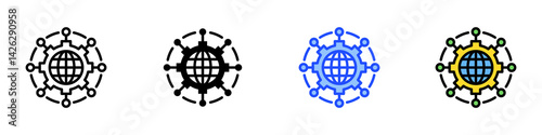 Network Icon Set With Multiple Style Collection