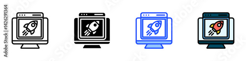 Booster Icon Set With Multiple Style Collection