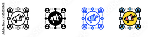 Affiliate Marketing Icon Set With Multiple Style Collection