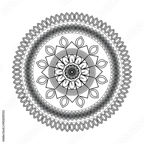Mandala background in lineal style