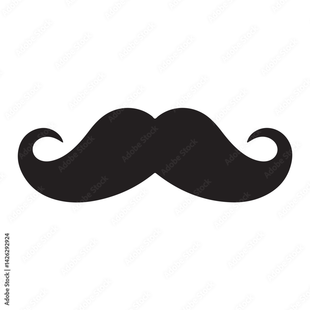 A Mustache vector set on a white background A Mustache vector set on a white background