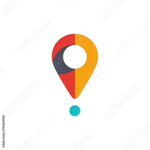 A vibrant and colorful location marker icon representing navigation and travel, set against a minimalist background, ideal for digital applications , isolated on white or transparent png Free Download A vibrant and colorful location marker icon representing navigation and travel, set against a minimalist background, ideal for digital applications , isolated on white or transparent png - GFXLoad