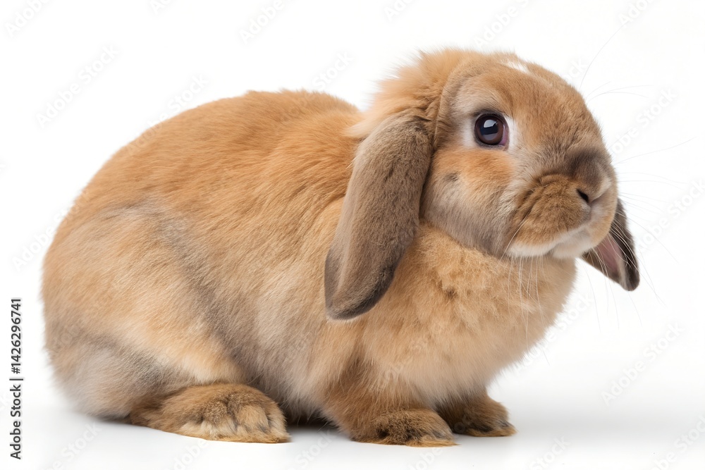 light brown Holland lop rabbit isolated on white background light brown Holland lop rabbit isolated on white background
