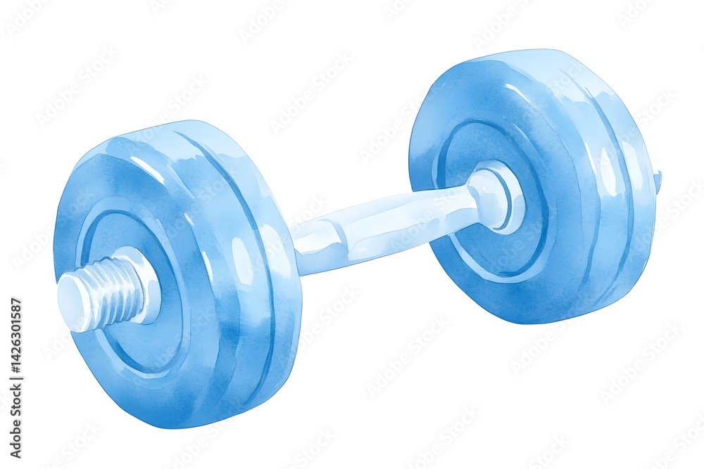 Light blue dumbbell isolated on white background (1) Light blue dumbbell isolated on white background (1)