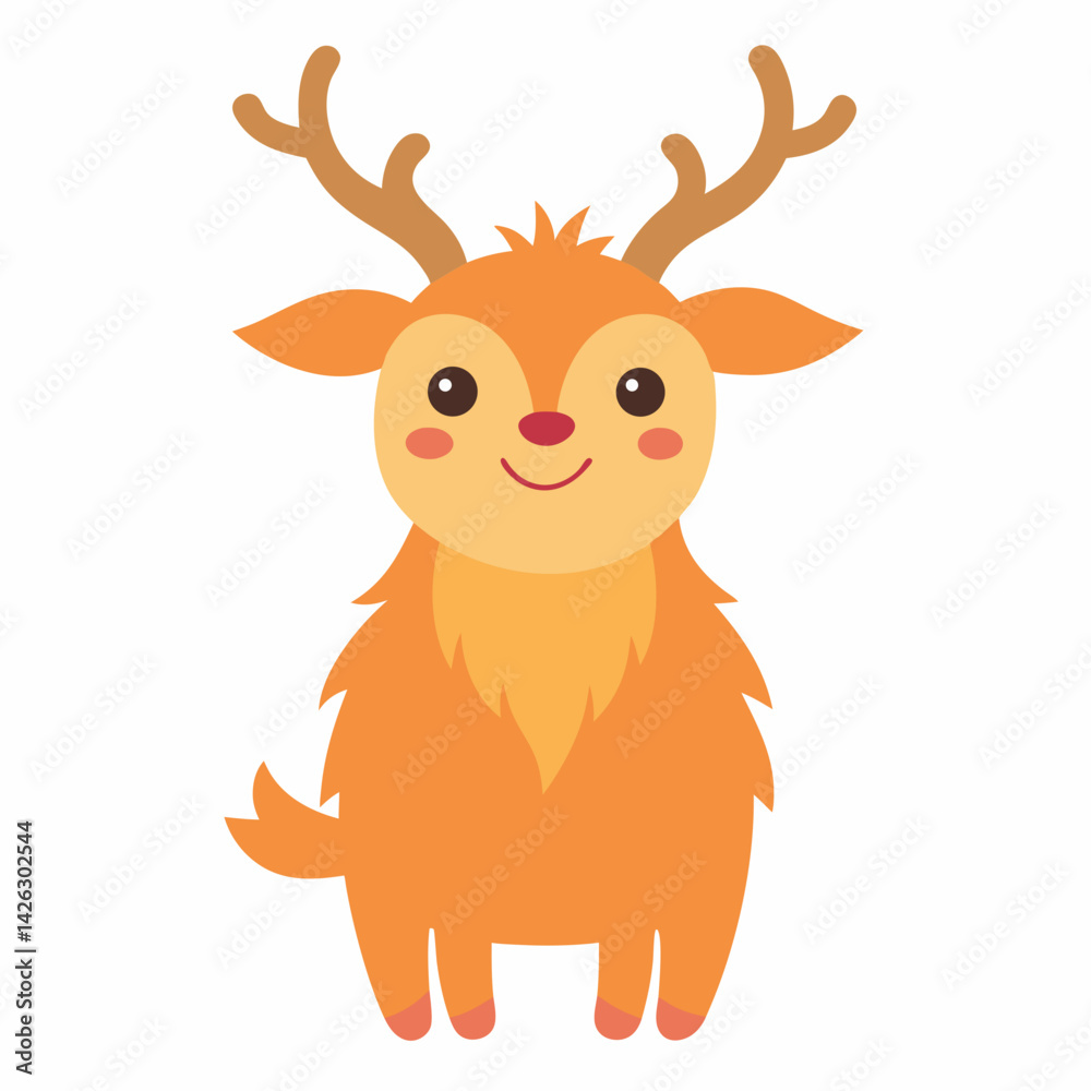 Vector art illustration of a charming animal Vector art illustration of a charming animal