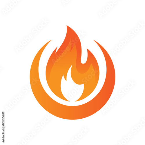 Unique fire logo Modern and minimalist vector and abstract logo