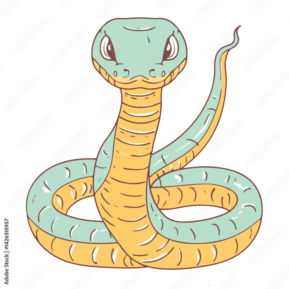 Fototapeta premium Uraeus (Cobra) – The sacred serpent, symbolizing divine authority