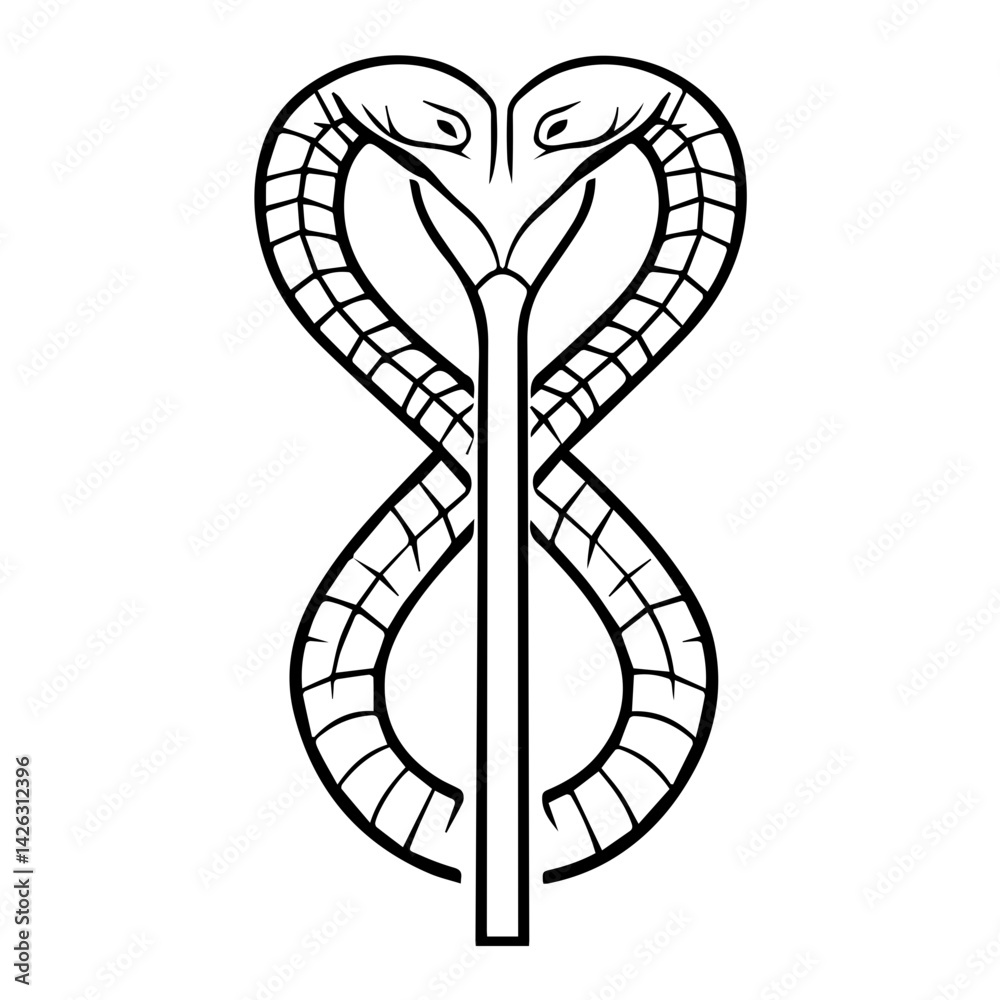 Fototapeta premium Uraeus (Cobra) – The sacred serpent, symbolizing divine authority