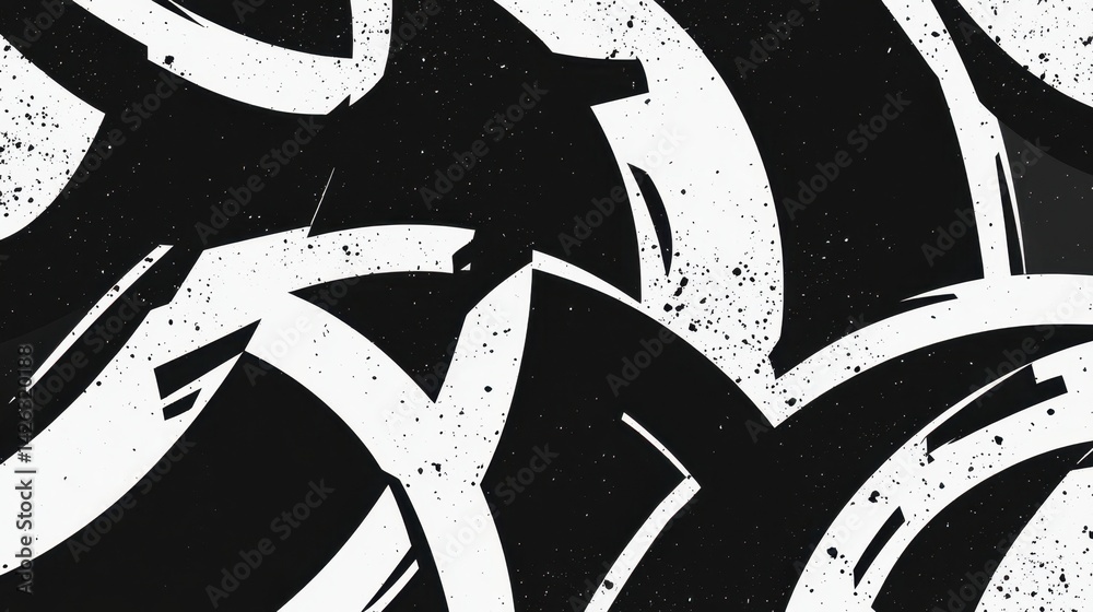 Abstract background with rough black and white grunge marks and smudges