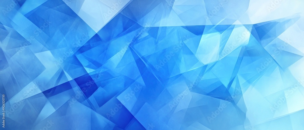 Fototapeta premium Abstract blue geometric shapes