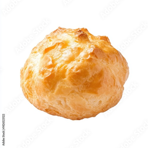 Golden, round, puffed pastry