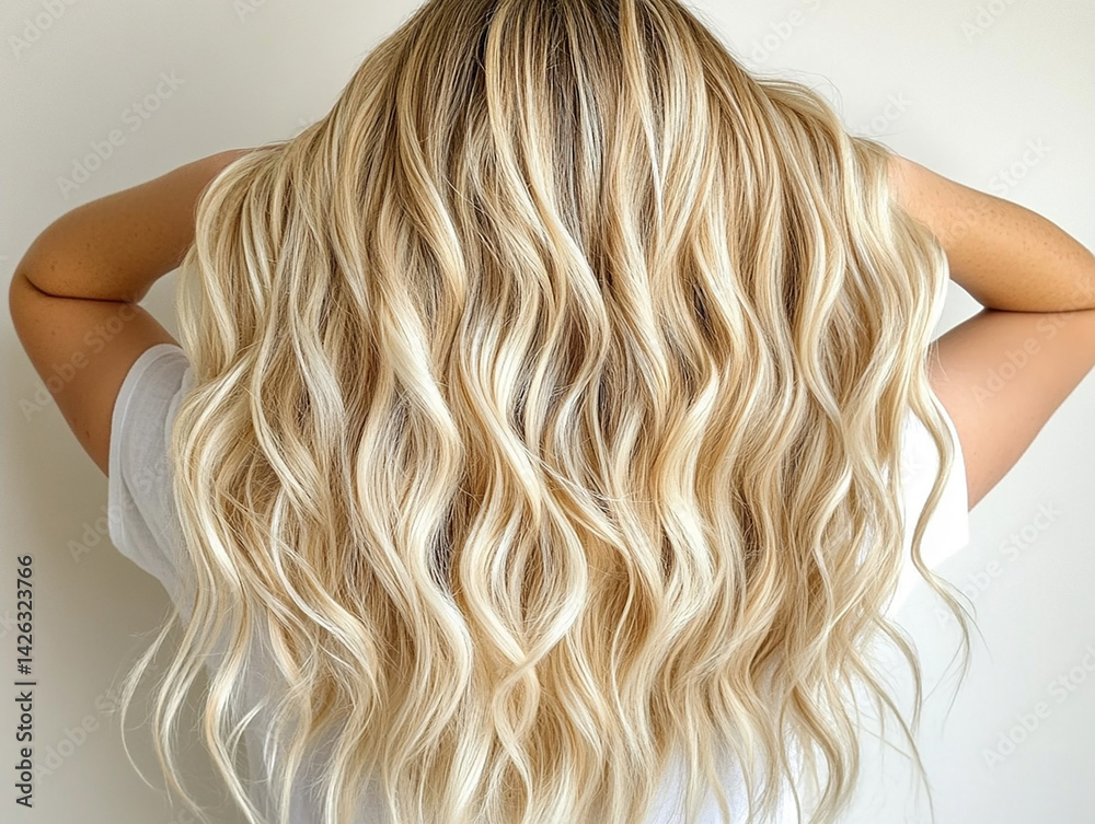 Naklejka premium Beauty girl with beautiful hair, hair styling