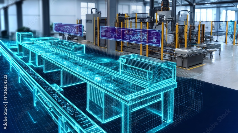 Exploring the Future of Manufacturing with a Top-Down Holographic Digital Twin Layout