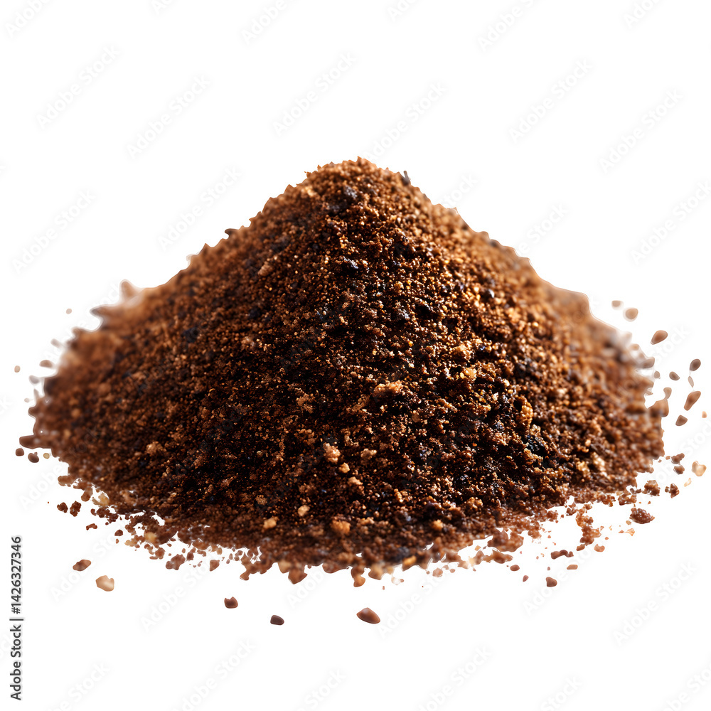 Milled coffee sediment, residue isolated on white background --v 7.0 Milled coffee sediment, residue isolated on white background --v 7.0