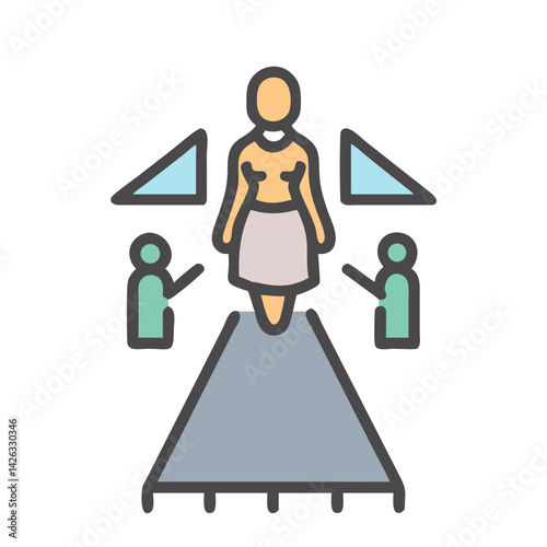 Fashion Show Runway Icon: Model, Catwalk, Audience, Style, and Trend