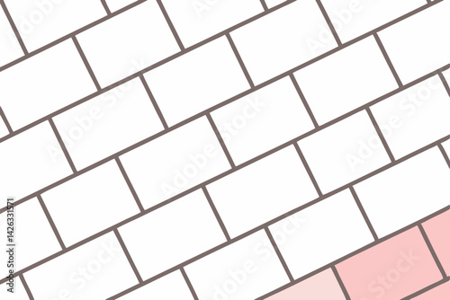 Rectangular blocks arranged diagonally with one corner highlighted for creative design projects