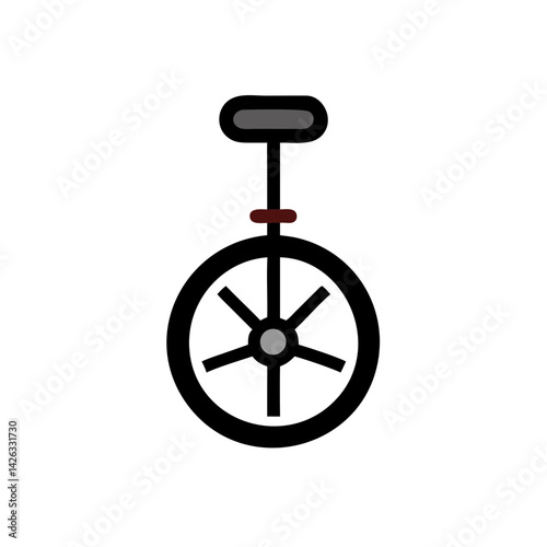 Abstract Minimalist Art: Gray Line, Red Line, Gray Circle on Black