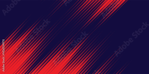 Abstract speed lines style orange color halftone banner design template. vector eps10