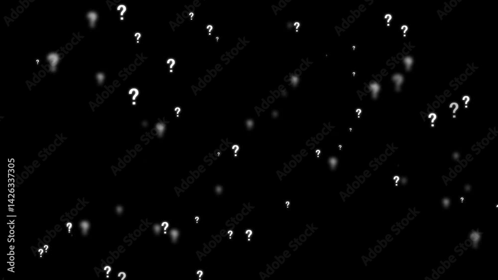 falling question marks animation – loop able particle . question marks ...