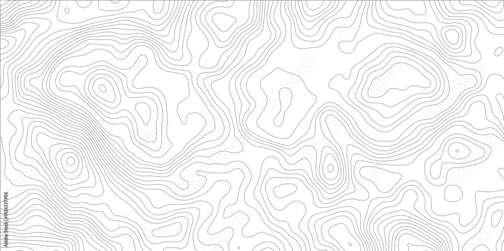Abstract digital modern topography white and soft grey pattern lines sea map area space geometric strip grid line topo map technology modern design white background.	