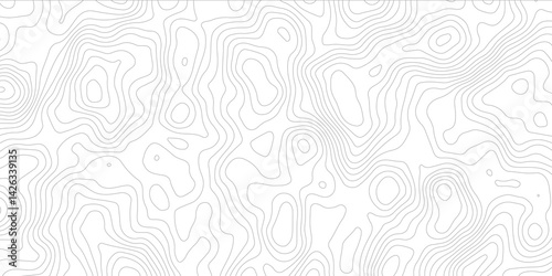 Abstract digital modern topography white and soft grey pattern lines sea map area space geometric strip grid line topo map technology modern design white background.	
