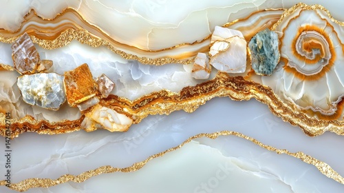 Obraz na płótnie Elegant gold fading into white with a soft gradient effect, perfect for modern backgrounds w salonie