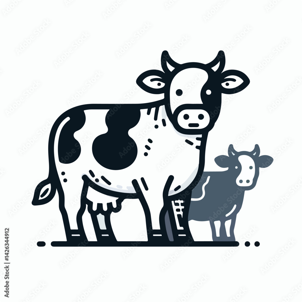 Art & Illustration cow vector simple Art & Illustration cow vector simple