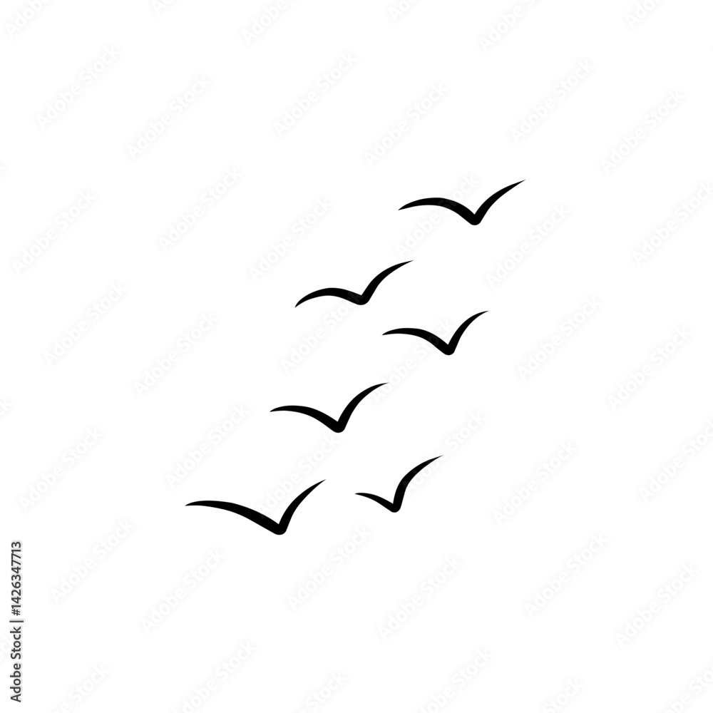 Naklejka premium flying birds