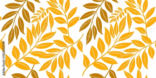 A digital illustration featuring a repeating pattern of stylized plant-like elements.