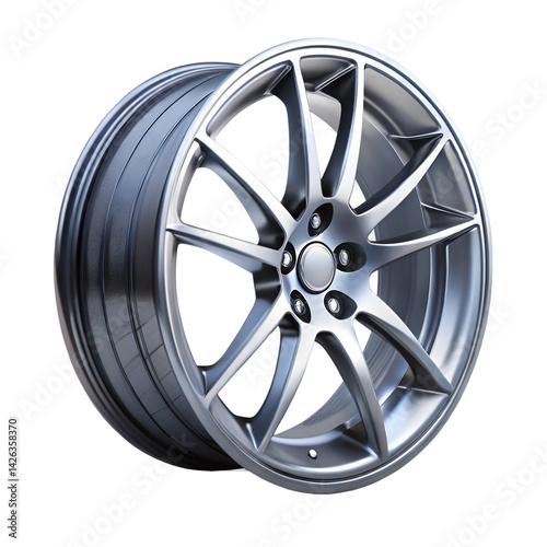 Car wheels isolated on white background