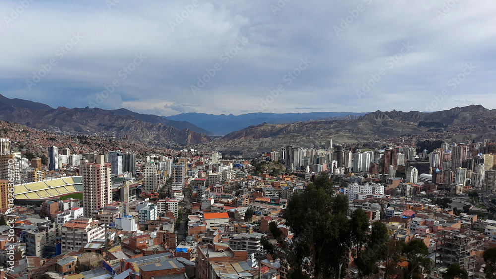 Obraz premium Panoramic view at viewpoint in Latin America