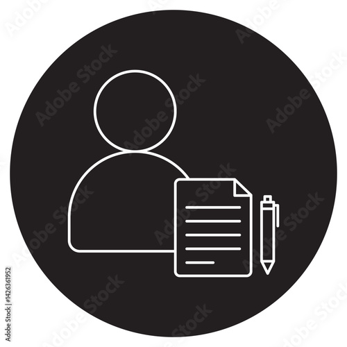 Copywriter icon, Words That Sell Expert Copywriting Services, Crafting Compelling Copy That Converts, vector