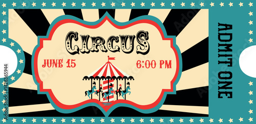 Vintage circus ticket