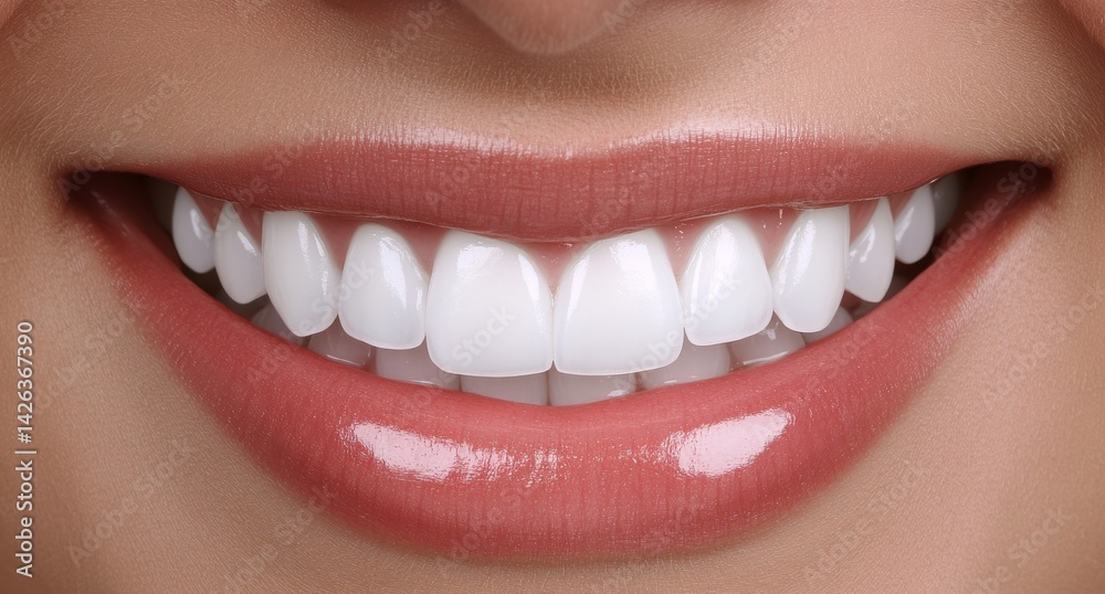 Obraz premium In this image, a pretty woman is captured smiling against a plain grey background with copyspace