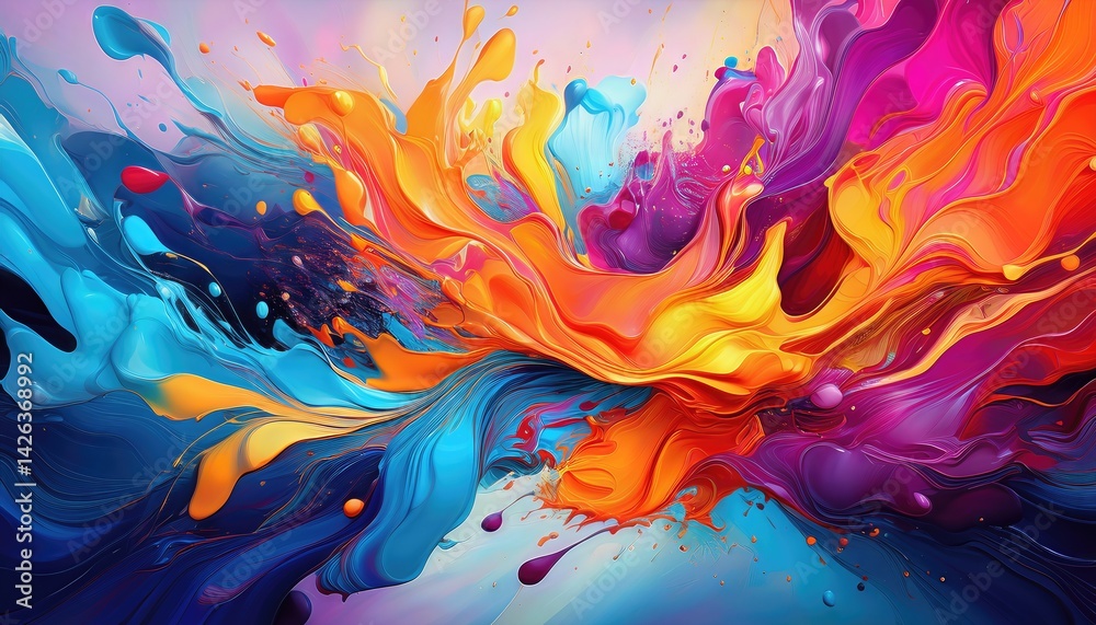 Vivid Abstract Splash Art A Whirlwind of Color and Texture, Invoking Emotions through Dynamic Hues, Stirring the Soul with Chaotic Beauty. Vivid Abstract Splash Art A Whirlwind of Color and Texture, Invoking Emotions through Dynamic Hues, Stirring the Soul with Chaotic Beauty.