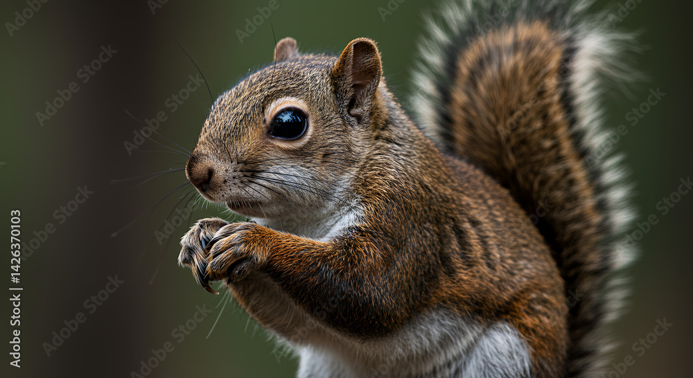 Close up of an Adorable Brown Squirrel in its Natural Habitat Perfect for Wildlife and Nature Documentaries Websites Blogs and Educational Materials Close up of an Adorable Brown Squirrel in its Natural Habitat Perfect for Wildlife and Nature Documentaries Websites Blogs and Educational Materials