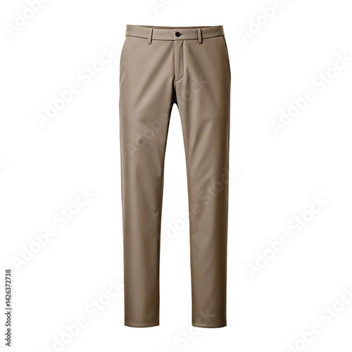 Beige men's trousers, casual style.