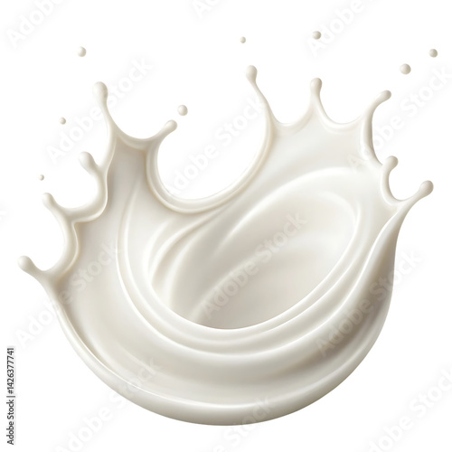 Milk splash crown, creamy texture