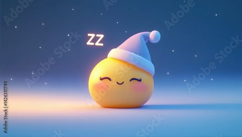 Sleeping Emoji with Nightcap
