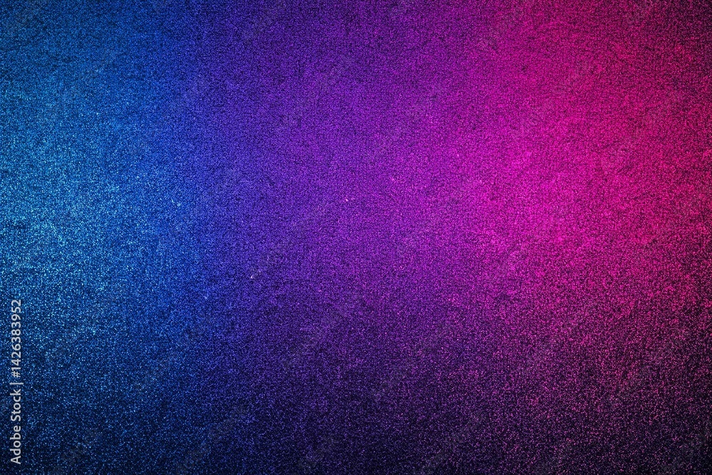 Gradient Background in Blue and Purple, noise texture effect, large banner copy space ,abstract noise texture banner