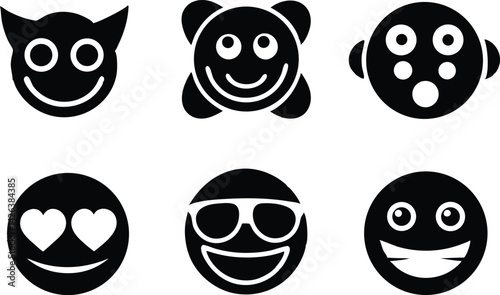 Hilarious Cartoon Eyes and Funny Facial Icons, Set of Goofy Cartoon Faces and Expressions, Funny Cartoon Eyes and Faces , Whimsical Cartoon Eyes and Face Elements, smile, emotion, wow, happy reaction.