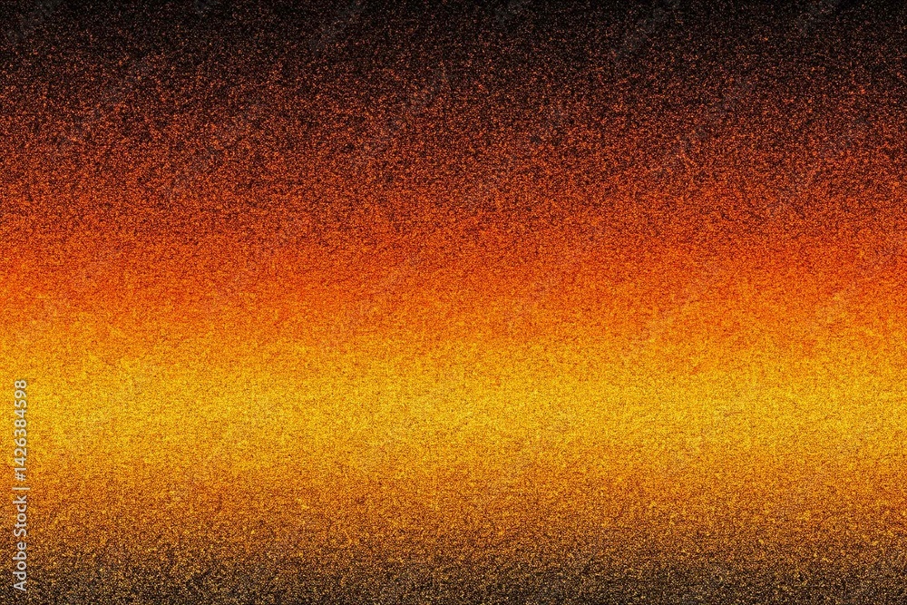 Gradient Texture of Orange and Black, noise texture effect, large banner copy space ,abstract noise texture banner