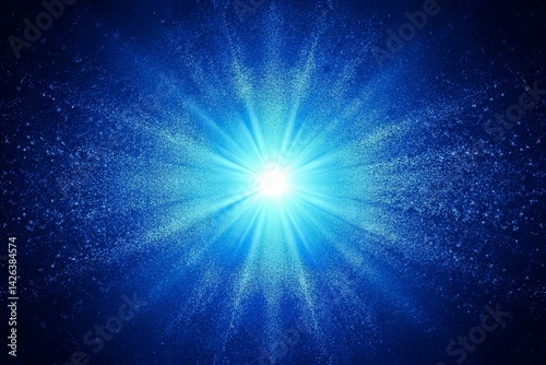 Obraz na płótnie Abstract Blue Light Background, noise texture effect, large banner copy space ,abstract noise texture banner w salonie