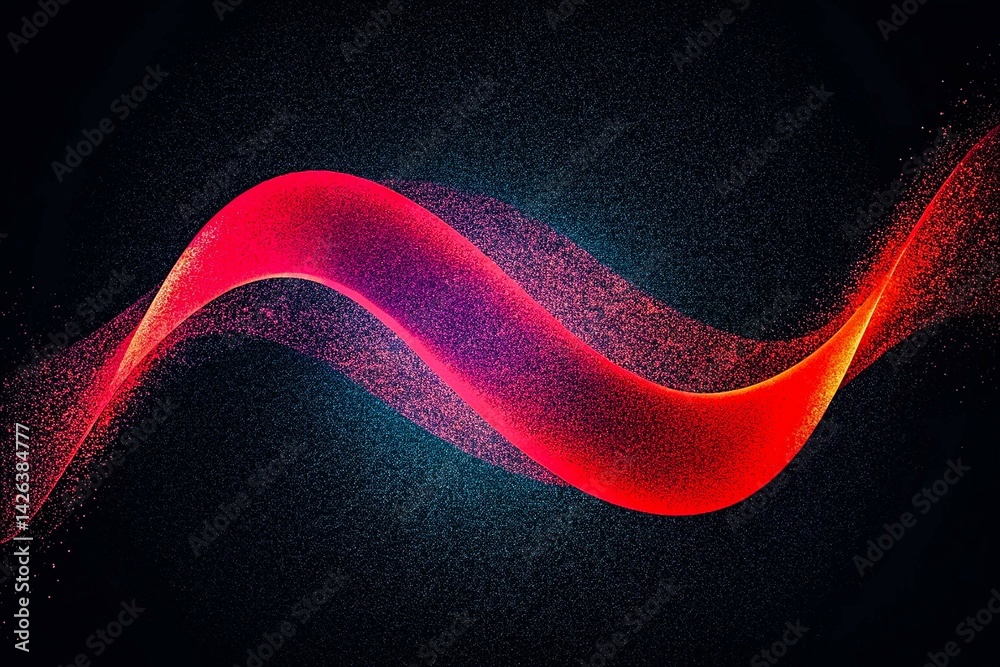 Abstract Colorful Wave Design, noise texture effect, large banner copy space ,abstract noise texture banner