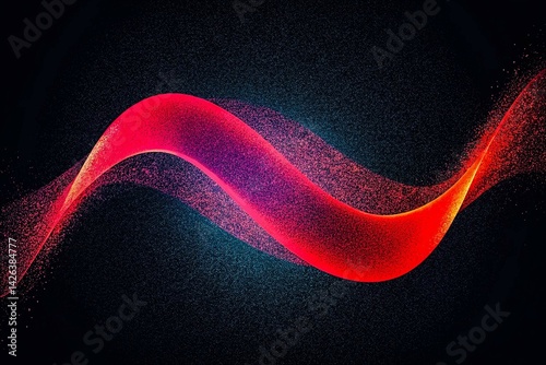 Obraz na płótnie Abstract Colorful Wave Design, noise texture effect, large banner copy space ,abstract noise texture banner w salonie
