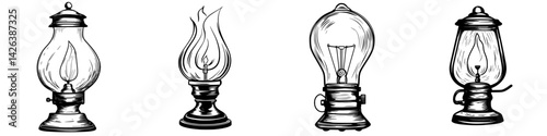 Collection of vintage lamps showcasing different designs and styles for decorative inspiration and home decor ideas