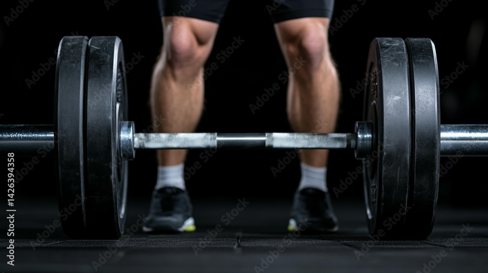 Weightlifter in gym Weightlifter in gym