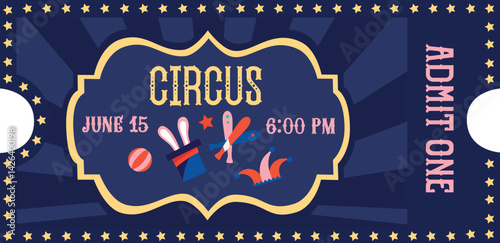 Vintage circus ticket